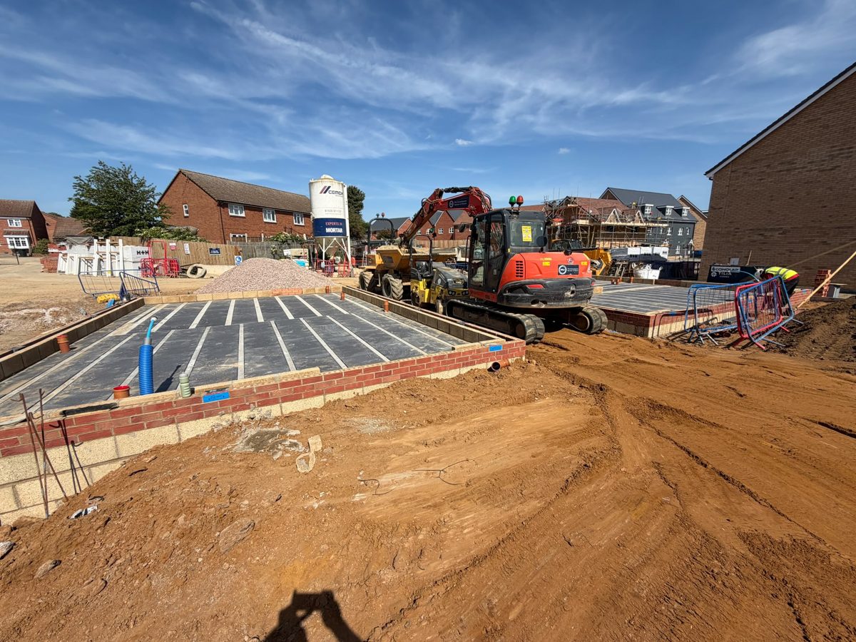 Beam and block ground floor being laid